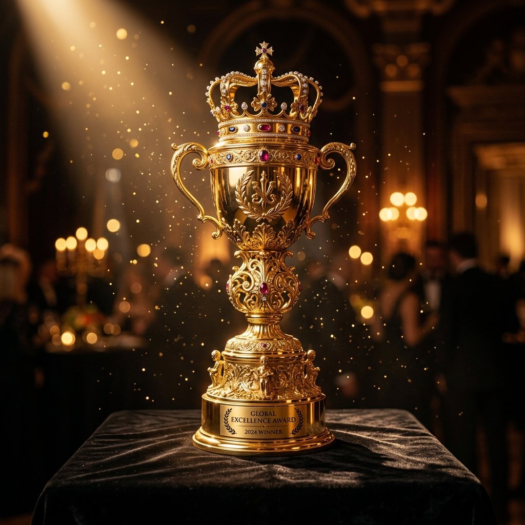 Official Gold Trophy and Crown